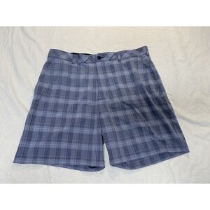 Reebok Golf Plaid Shorts Mens 42 Gray Performance Stretch Lightweight